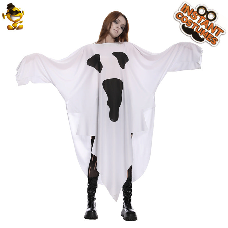 Women's White Ghost Cloak For Halloween Cosplay