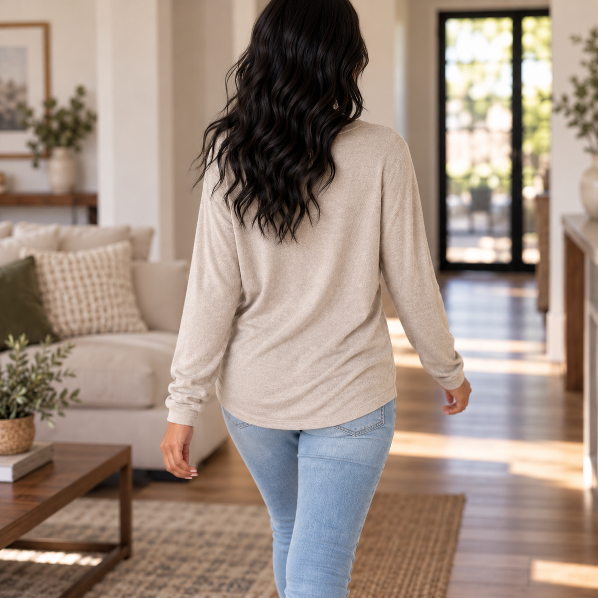 Side-Ruched Batwing Knit Sweater