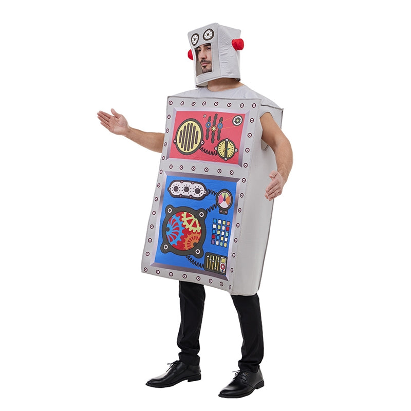 Adults Sponge Robot Cosplay Halloween Party Stage Costume
