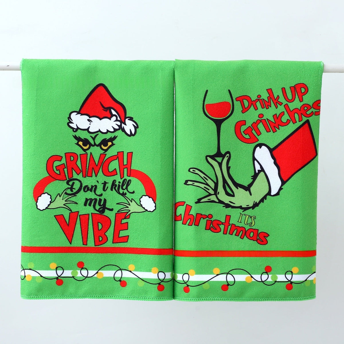 Christmas Dish Towel Polyester Printing Kitchen Cloth
