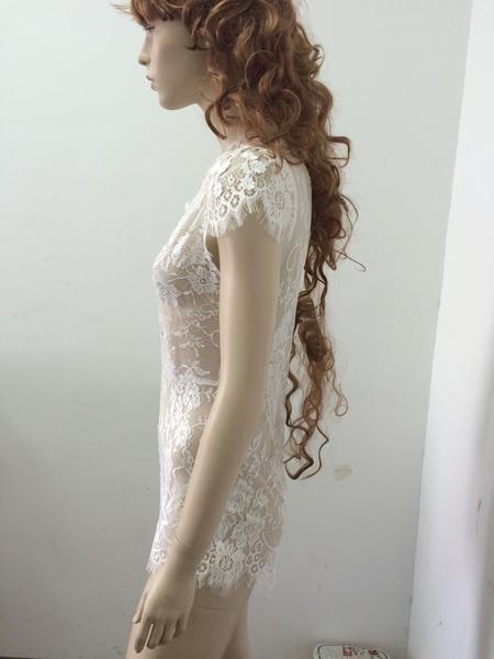 HALTER WHITE LACE TRIANGLE JUMPSUIT