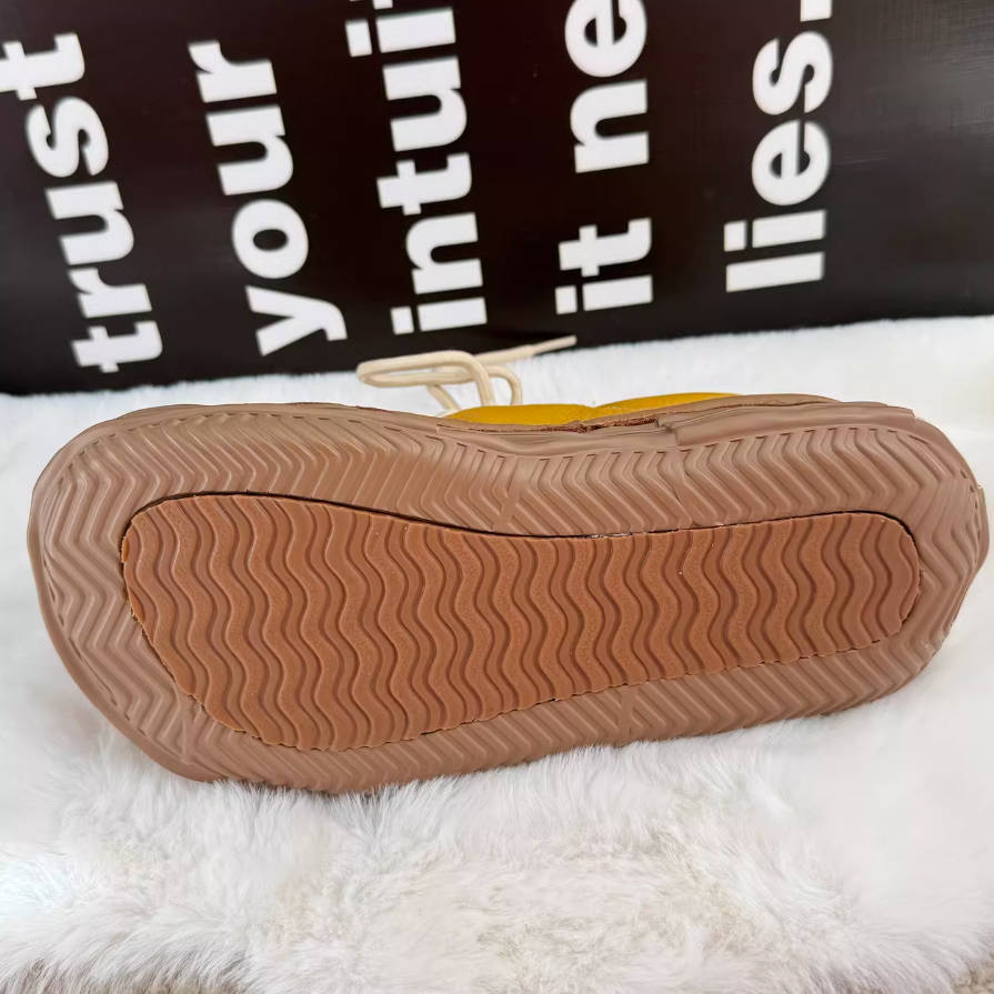 Top Leather Retro Thick Soft Sole Casual Lace-Up Flat Shoes