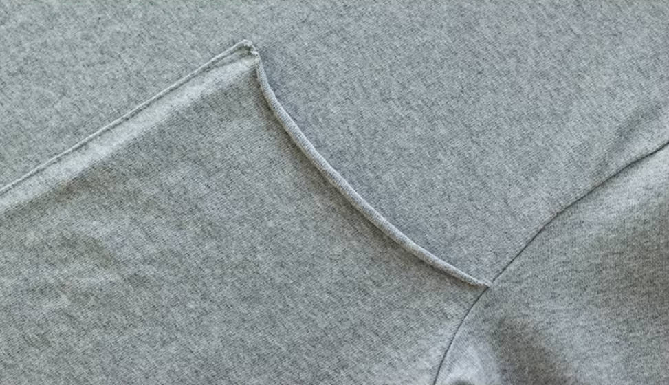 Casual Cotton Solid Color Round Neck Curling-Up Loose Tops