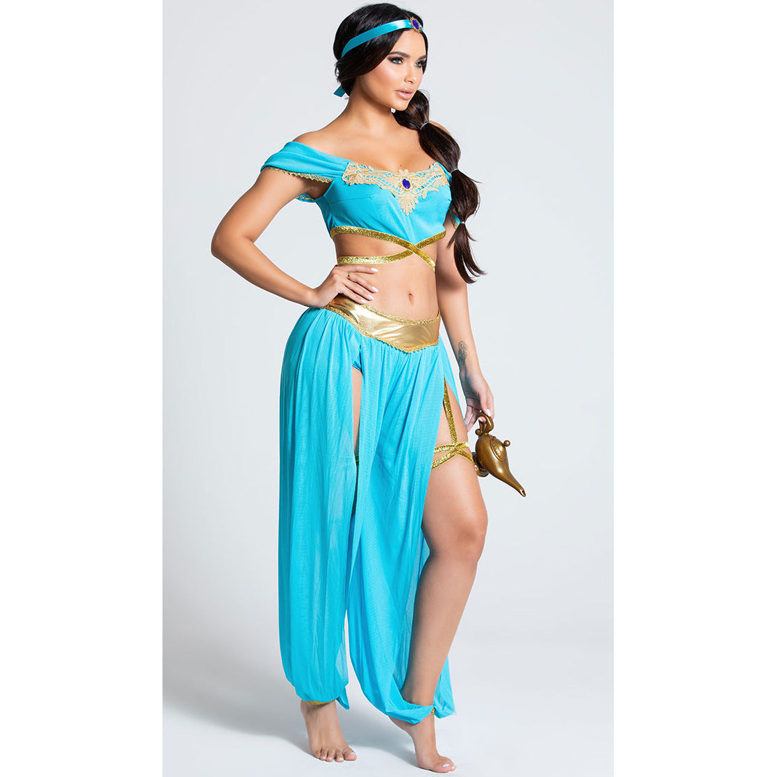 Aladdin Jasmine Princess Costume Halloween Party Dress