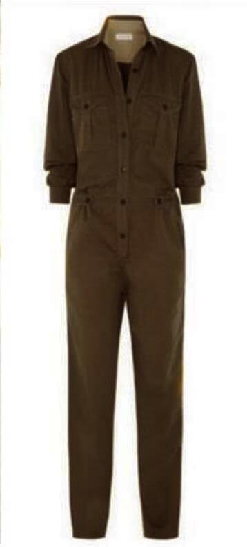PURE COLOR BUTTON V-NECK LONG SLEEVES KNEE-LENGTH JUMPSUIT