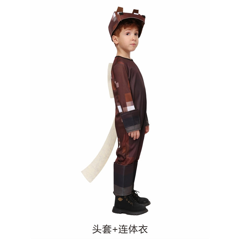 Minecraft Kids Cosplay Costume Full Series Halloween Performance Outfit