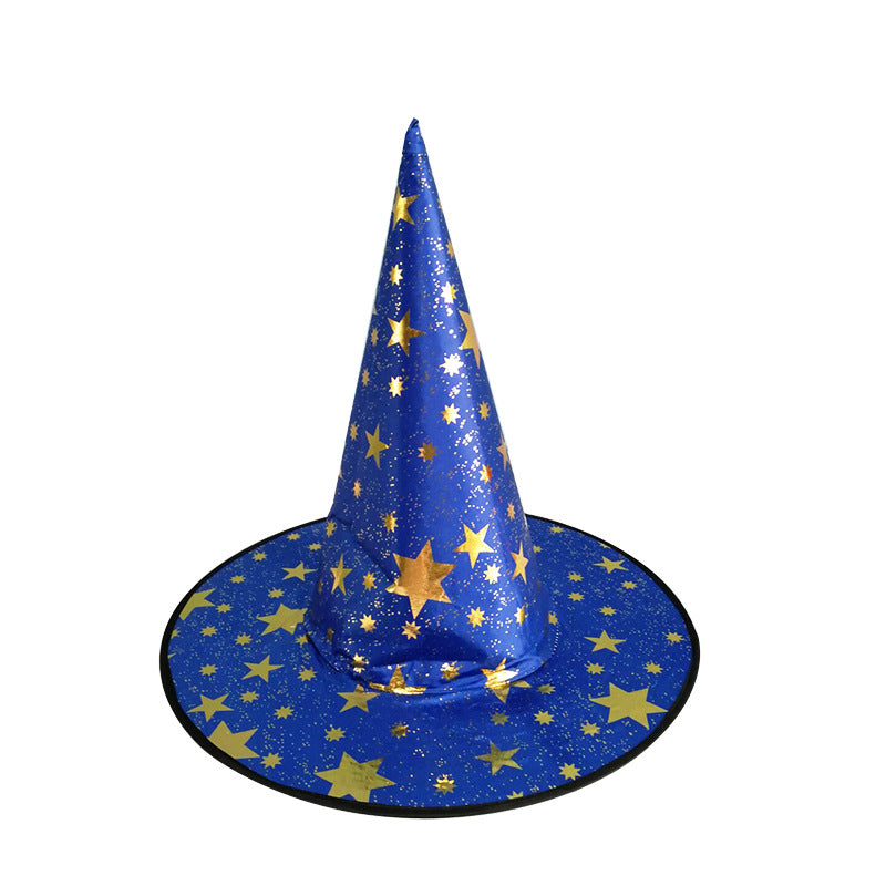 Halloween Witch Hat With Gold Star For Kids And Adults