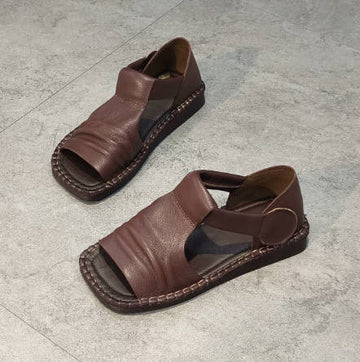 Summer Casual Genuine Leather Open-Toe Roman Sandals