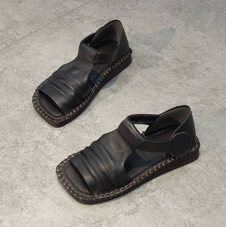 Summer Casual Genuine Leather Open-Toe Roman Sandals