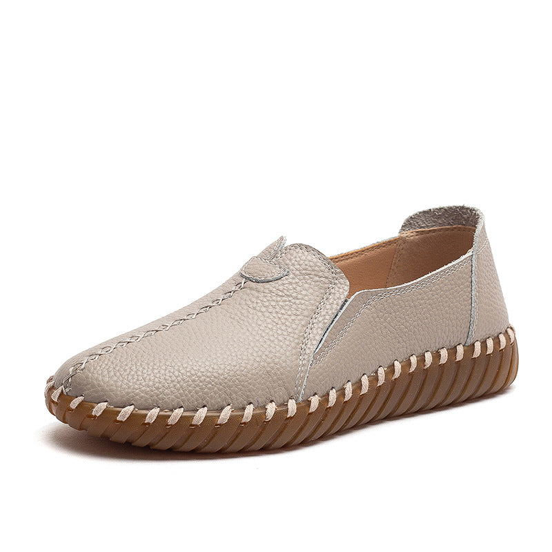 Genuine Top Leather Soft Sole Casual Shallow Flat Shoes