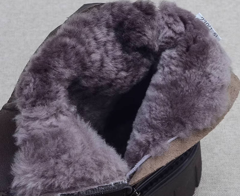 Winter Retro Leather Casual Platform Plush Warm Boots