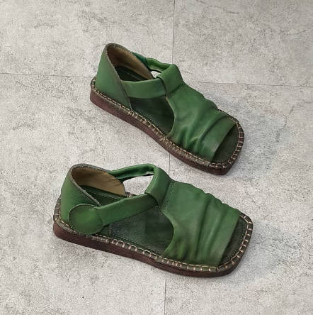 Summer Casual Genuine Leather Open-Toe Roman Sandals