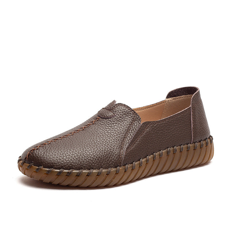 Genuine Top Leather Soft Sole Casual Shallow Flat Shoes
