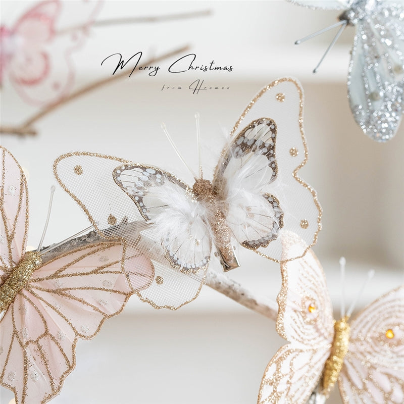 Christmas Fabric Butterfly Ornament