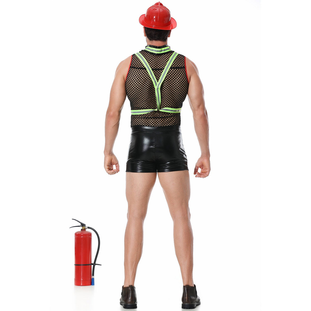 Firefighter Costume Role Play Reflective Mesh Cosplay For Men