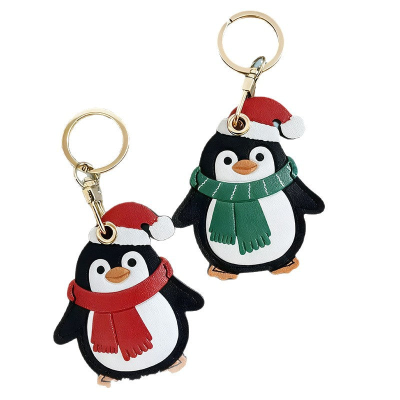 Penguin Keychain Airtag Case Christmas Gift Bag Accessory