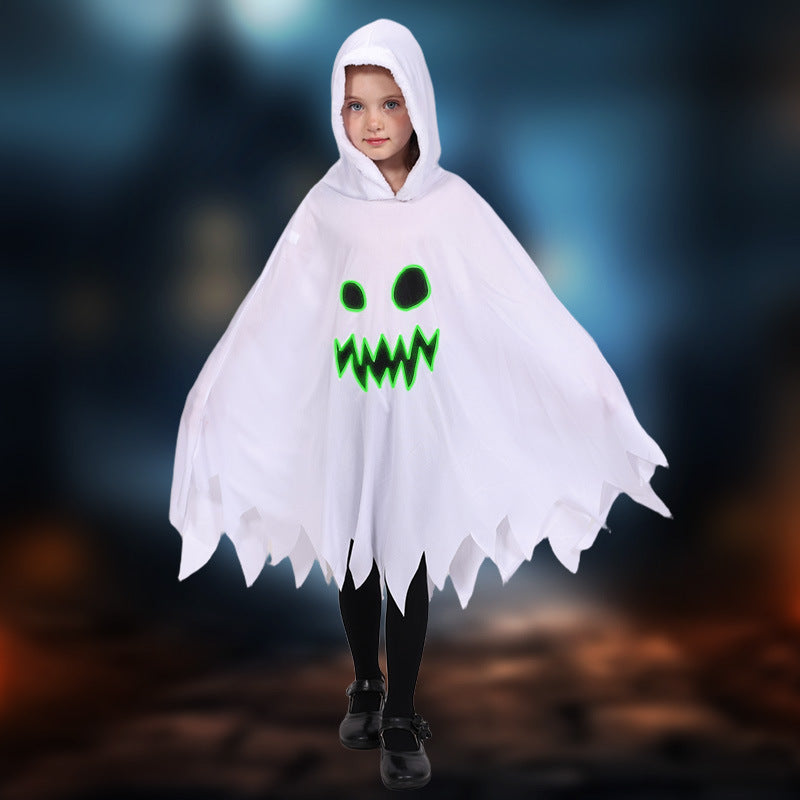 Glowing Ghost Cloak Halloween Costume For Kids