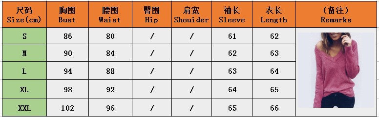 LARGE V-NECK PURE COLOR LONG SLEEVES REGULAR BLOUSE