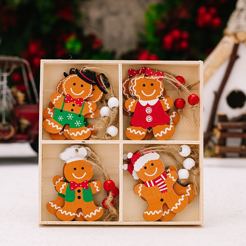 Wooden Christmas Gnome Ornament