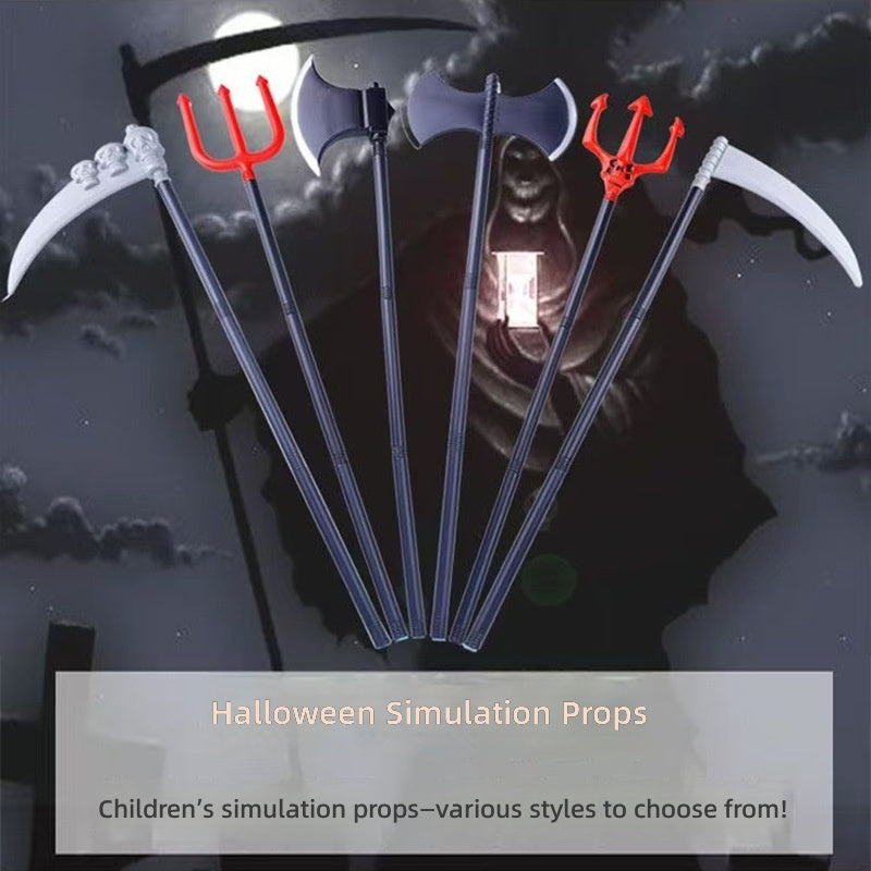 Halloween Cosplay Props Axe Scythe Demon Fork