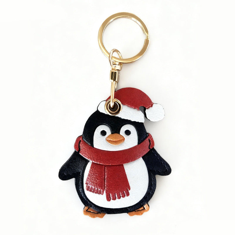 Penguin Keychain Airtag Case Christmas Gift Bag Accessory