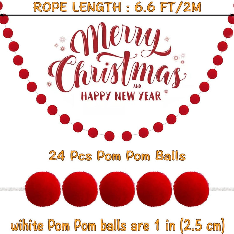 Christmas Felt Ball Wreath