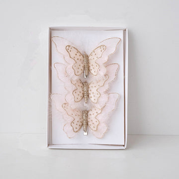 Christmas Fabric Butterfly Ornament