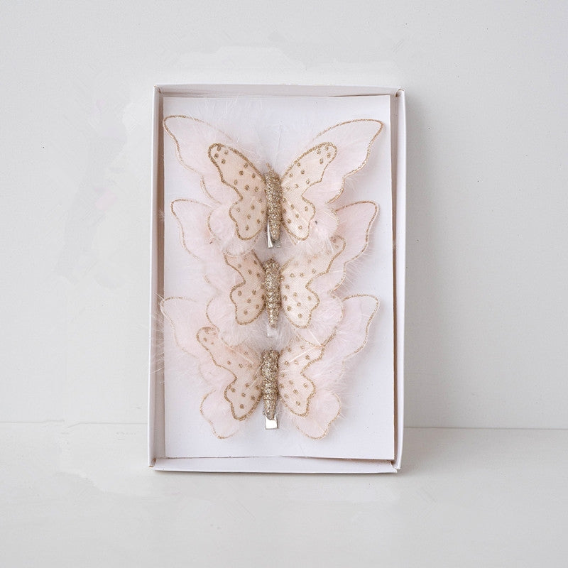 Christmas Fabric Butterfly Ornament
