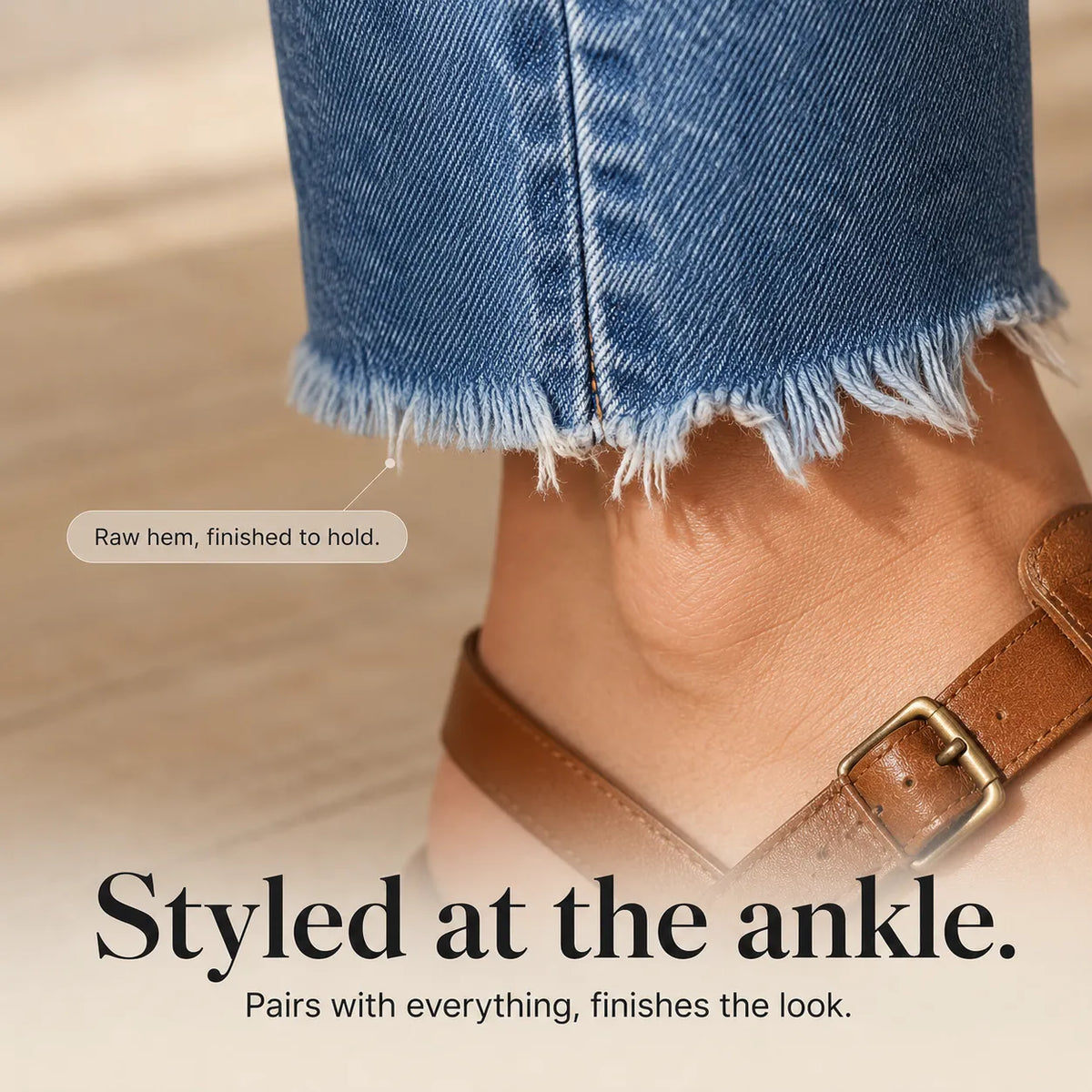 Soft Stretch Distressed Cropped Jeans for Women