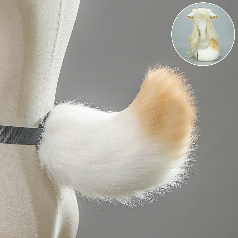 COS Sheep Ears Headband Tail Set Halloween Costume