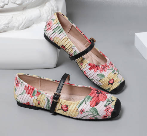 Women Soft Sole Style Vintage Mary Jane Ballet Flats