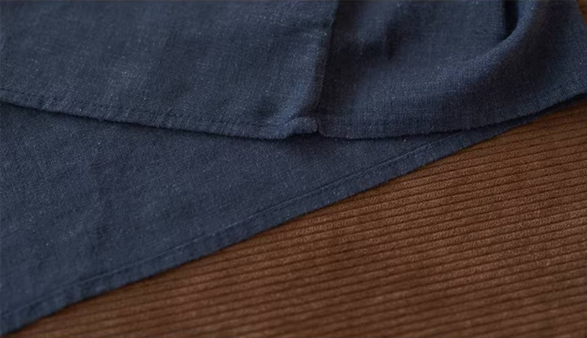 Spring Stylish Linen Elastic Waist Loose A-Line Casual Long Skirt