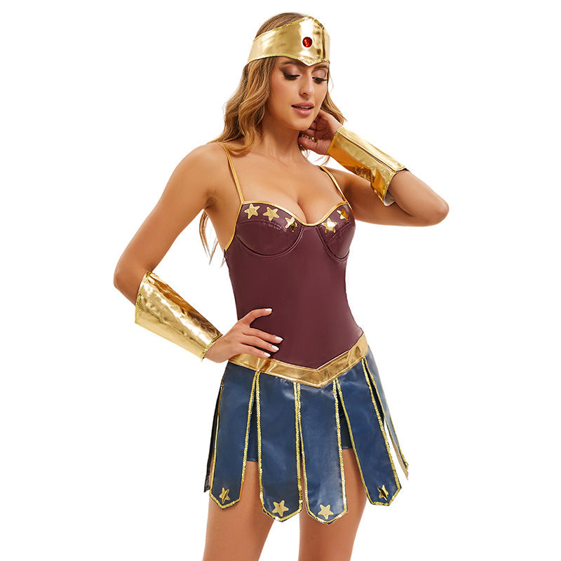 Amazon  Wonder Woman Greek Goddess Halloween Cosplay Costume