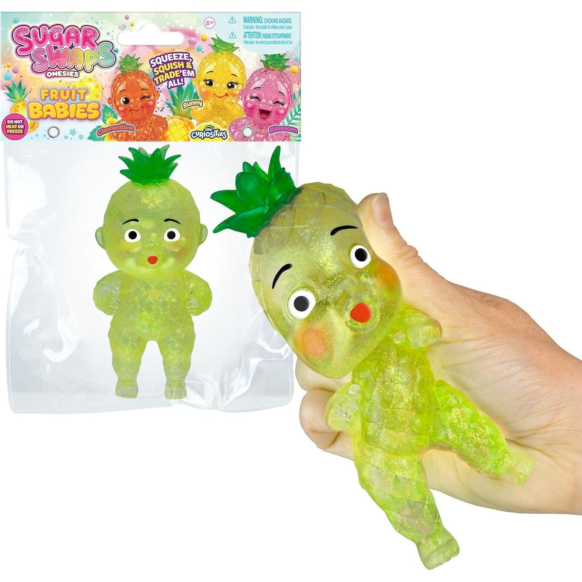 ORB 5 Inch Sugar Swaps™ Onesies Fruit Babies PINEAPPLE Squishy Sensory Toy - Assorted