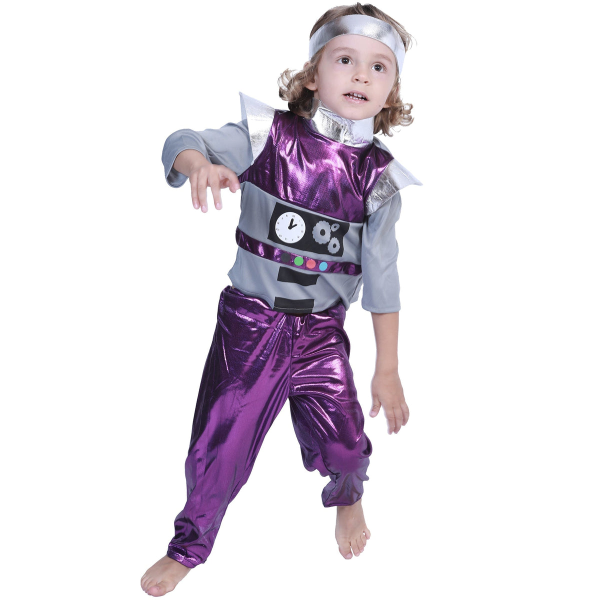 Purple Alien Robot Costume For Halloween Stage Performance