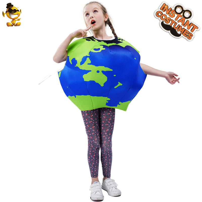 Kids Halloween Costume Sponge Earth Stage Performance Party