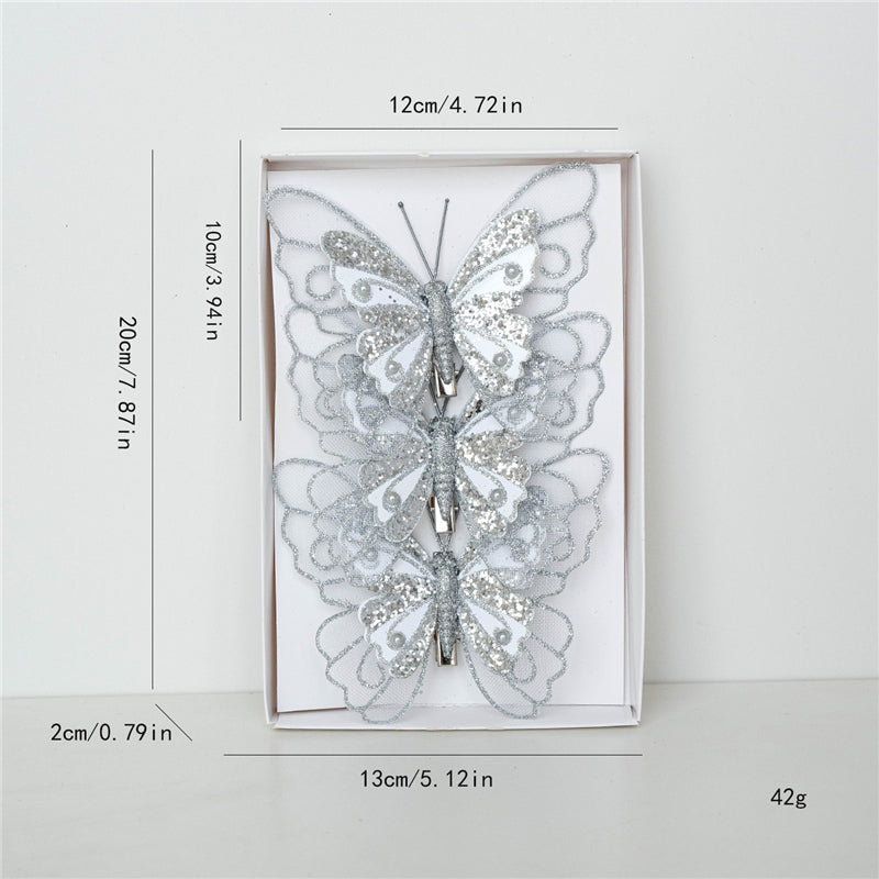 Christmas Fabric Butterfly Ornament