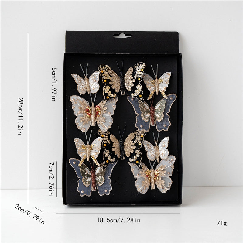 Christmas Fabric Butterfly Ornament