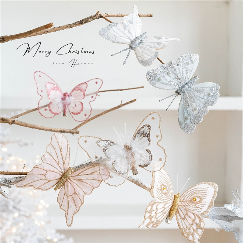 Christmas Fabric Butterfly Ornament