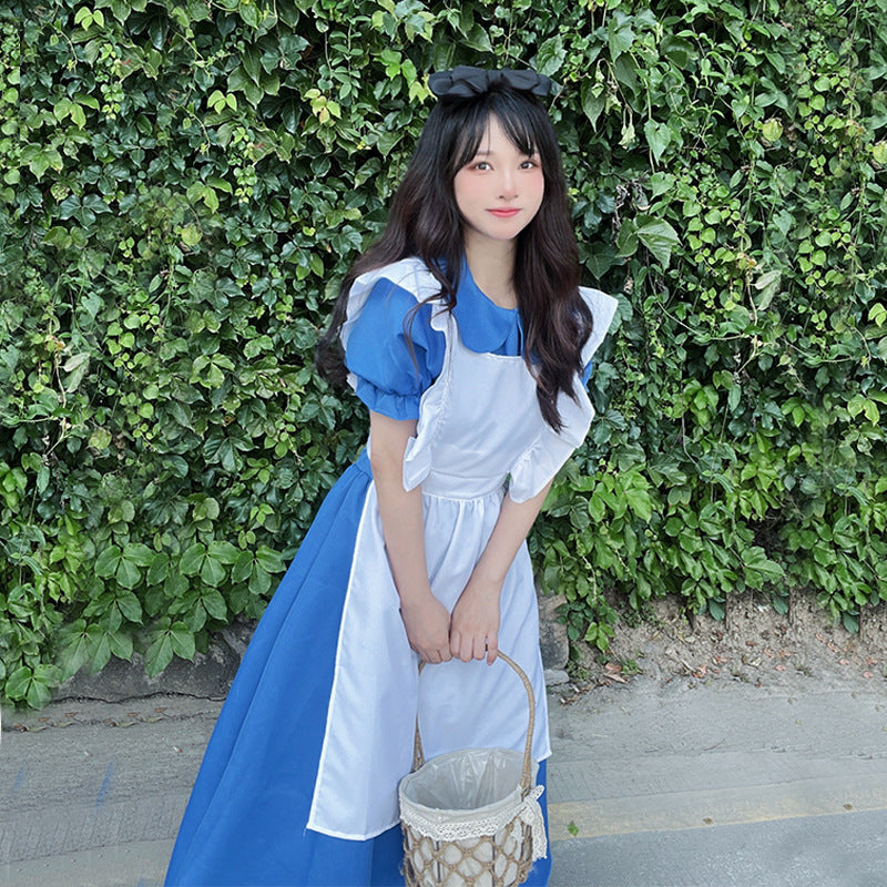 Alice In Wonderland Lolita Cosplay Maid Dress Halloween Costume