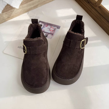 Winter Sueded Platform Fleece-Lined Warm Flat Shoes