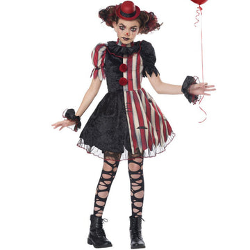Children's Halloween Clown Costume Dress For Party