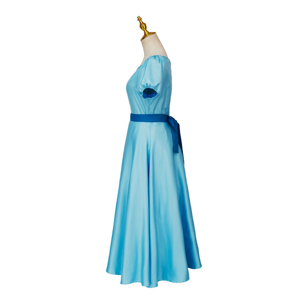 Peterpan Princess Wendy Halloween Cosplay Costume Long Dress Performance Costume