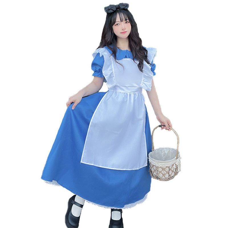 Alice In Wonderland Lolita Cosplay Maid Dress Halloween Costume