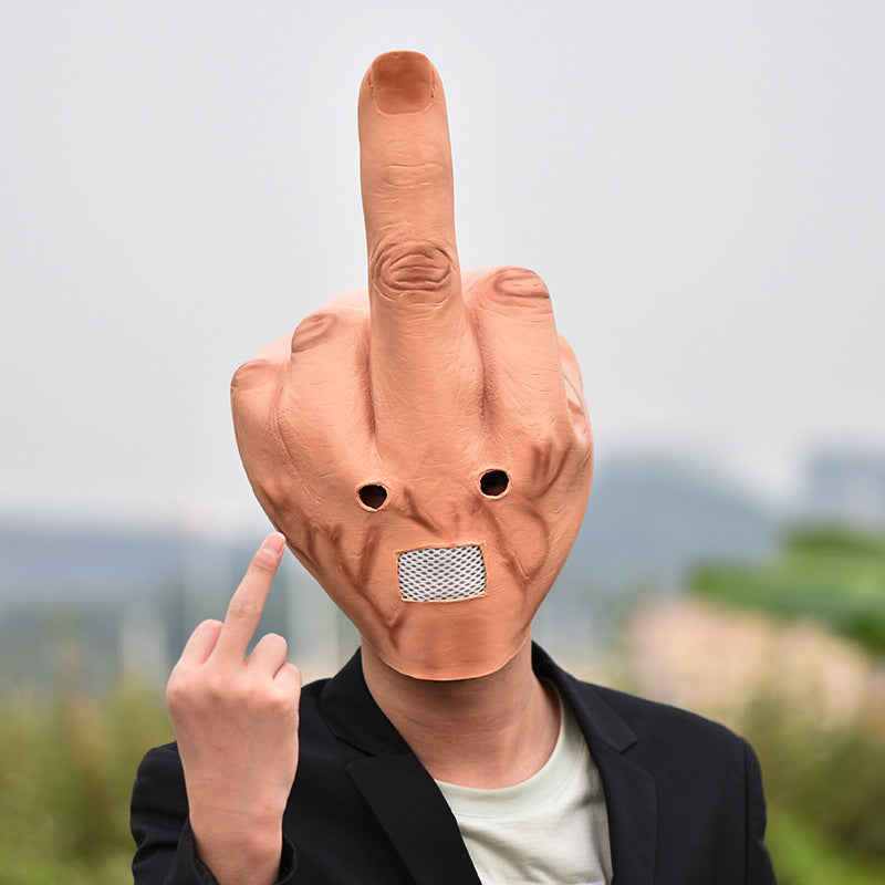 Middle Finger Disrespect Mask Halloween Prank DJ Party