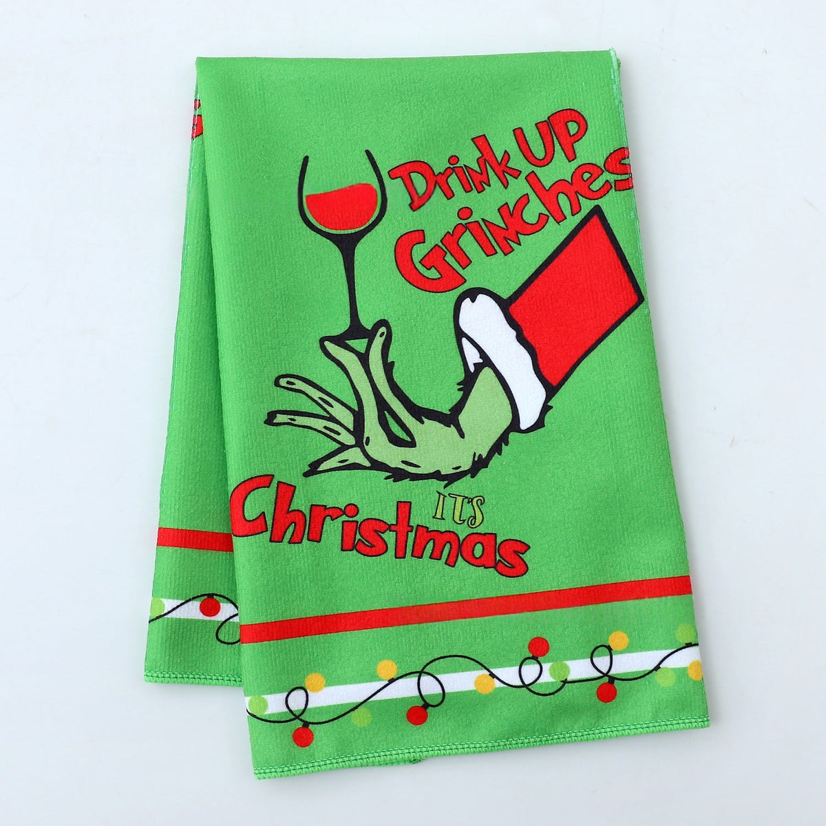 Christmas Dish Towel Polyester Printing Kitchen Cloth