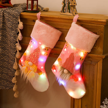 Glowing Rudolph Christmas Stocking