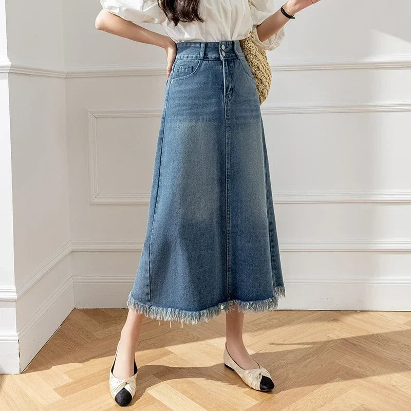 A-Line Midi Skirt
