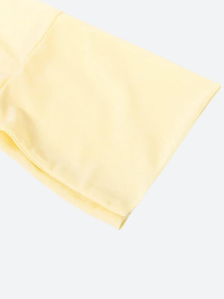 Butter Yellow Shirt & Mini Skirt Two Piece Set