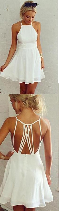 BACKLESS LOOSE SWING CLUB MINI COCKTAIL DRESS